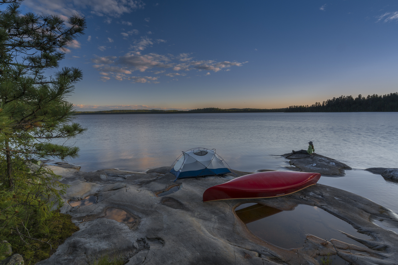 Canot sur le grand lac
