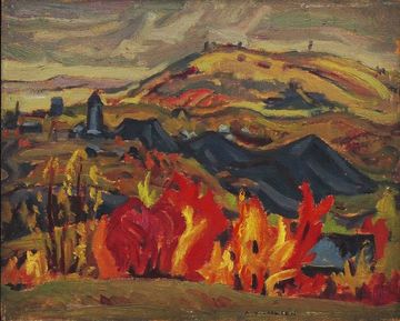 Autumn Cobalt, A. Y. Jackson, 1935. Huile sur bois