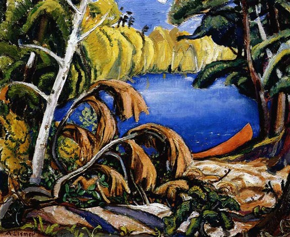 Arthur Lismer, Temagami Portage, 1945, huile sur toile